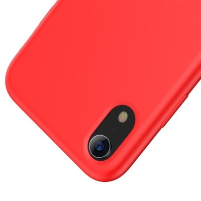 Apple iPhone Xr „Baseus“ Original LSR sarkans cieta silikona apvalks / vacins.lv