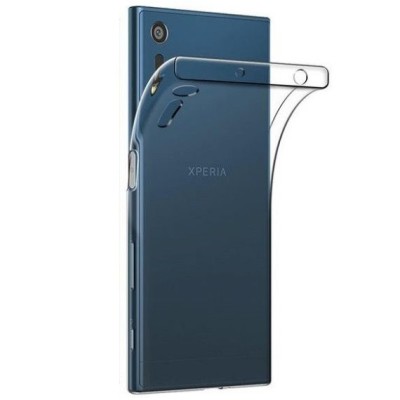 Sony Xperia XZ (Xperia XZs) dzidrs (caurspīdīgs) cieta silikona TPU pasaulē planākais pelēks apvalks / Vacins.lv