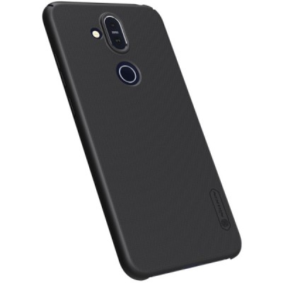 Nokia 8.1 2018 (Nokia X7) Frosted Shield juodas plastikinis dėklas / Priedai.lt