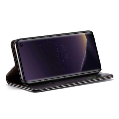 Samsung Galaxy S10e (G970) „CaseMe“ solidus atverčiamas juodas odinis dėklas - knygutė / Priedai.lt
