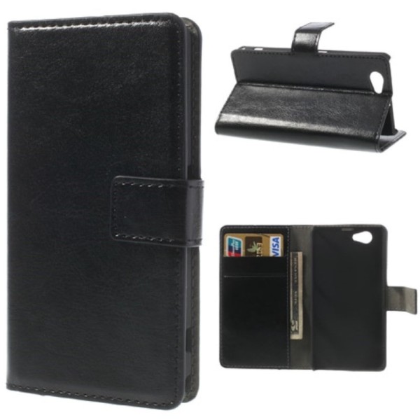 Atvēramais futrālis - melns (Xperia Z1 compact)