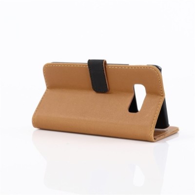 Samsung Galaxy S10e (G970) atvēramais ādas gaiši brūns retro maciņš (maks) / Vacins.lv