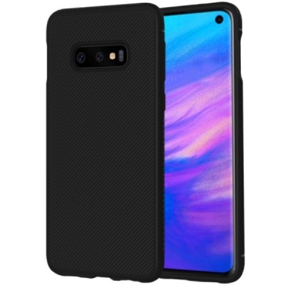 Samsung Galaxy S10e (G970) „Lenuo“ cieta silikona (TPU) melns apvalks / vacins.lv