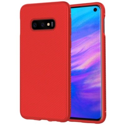 Samsung Galaxy S10e (G970) „Lenuo“ cieta silikona (TPU) sarkans apvalks / vacins.lv