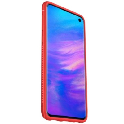 Samsung Galaxy S10e (G970) „Lenuo“ cieta silikona (TPU) sarkans apvalks / vacins.lv