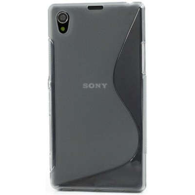Sony Xperia Z1 (Honami, C6903, C6902) „S-Line“ kieto silikono TPU skaidrus, pilkas dėklas - nugarėlė / Priedai.lt