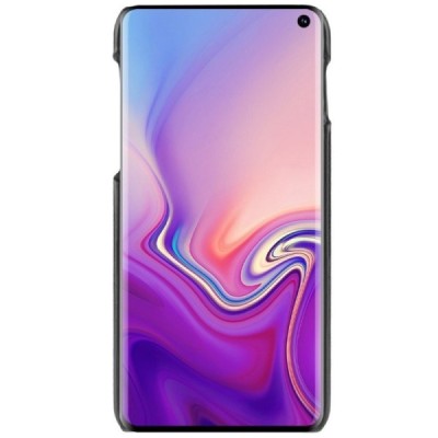 „Litchi“ Skin Leather Samsung Galaxy S10e (G970) melns apvalks / vacins.lv