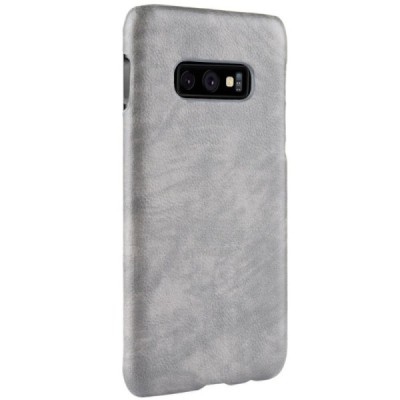 „Litchi“ Skin Leather Samsung Galaxy S10e (G970) pelēks apvalks / Vacins.lv