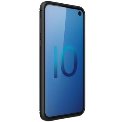 Samsung Galaxy S10e (G970) „Carbon“ cieta silikona (TPU) melns apvalks / vacins.lv