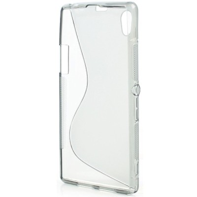 Sony Xperia Z1 (Honami, C6903, C6902) „S-Line“ kieto silikono TPU skaidrus, pilkas dėklas - nugarėlė / Priedai.lt