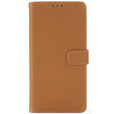 Samsung Galaxy S10+ (G975) atvēramais ādas gaiši brūns retro maciņš (maks) / Vacins.lv