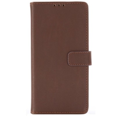 Samsung Galaxy S10+ (G975) atvēramais ādas tumši brūns retro maciņš (maks) / Vacins.lv