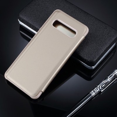 Samsung Galaxy S10+ (G975) plastikinis atverčiamas auksinis dėklas / Priedai.lt