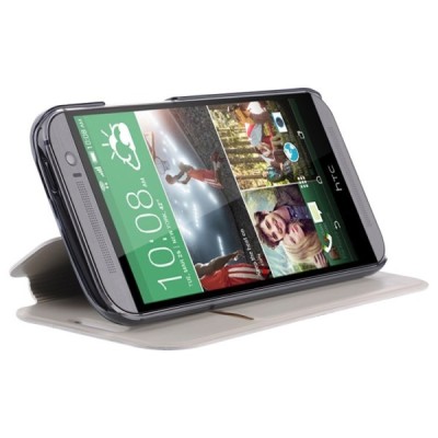 „Baseus“ Brocade HTC One M8 balts atvērams maciņš / Vacins.lv