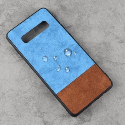 „Bi-Color“ Splicing Samsung Galaxy S10+ (G975) rudas, mėlynas odinis dėklas / Priedai.lt