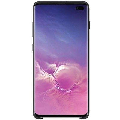 Samsung Galaxy S10+ (G975) „Samsung“ Silicone Cover kieto silikono juodas dėklas / Priedai.lt