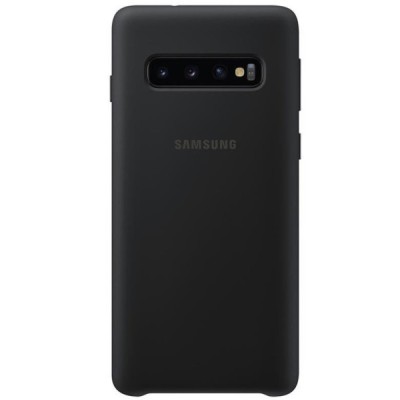 Samsung Galaxy S10 (G973) „Samsung“ Silicone Cover cieta silikona TPU melns apvalks / vacins.lv