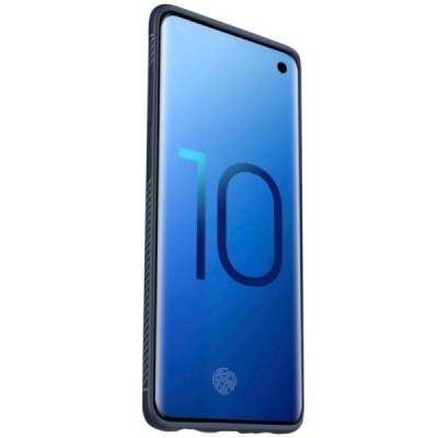 Samsung Galaxy S10+ (G975) „Lenuo“ cieta silikona (TPU) zils apvalks / vacins.lv