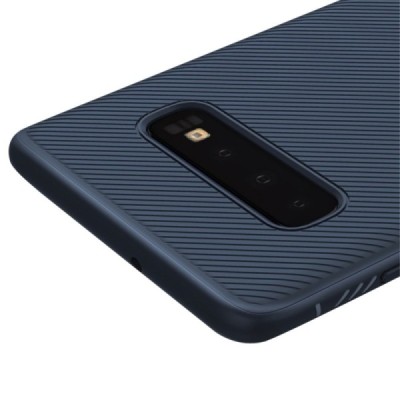 Samsung Galaxy S10+ (G975) „Lenuo“ cieta silikona (TPU) zils apvalks / vacins.lv