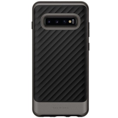 „Spigen“ Neo Hybrid sustiprintos apsaugos Samsung Galaxy S10+ (G975) juodas kieto silikono (TPU) ir plastiko dėklas / Priedai.lt