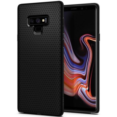 Samsung Galaxy Note 9 (N960F) „Spigen“ Liquid Air melns cieta silikona apvalks / vacins.lv