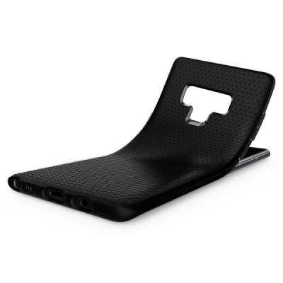 Samsung Galaxy Note 9 (N960F) „Spigen“ Liquid Air melns cieta silikona apvalks / vacins.lv