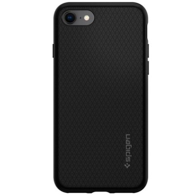 „Spigen“ Liquid Air Apple iPhone 7 (iPhone 8) juodas kieto silikono dėklas / Priedai.lt