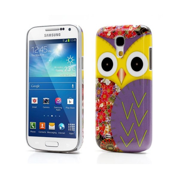 Animuotas dėklas - Pelėdžiukas, violetinis (Galaxy S4 mini)