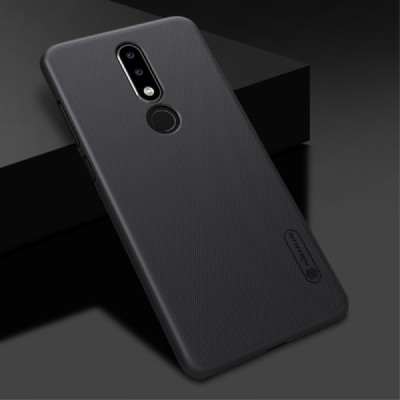 Nokia 5.1 Plus (2018) Nillkin Frosted Shield melns plastmasas apvalks + ekrāna aizsargplēve / Vacins.lv
