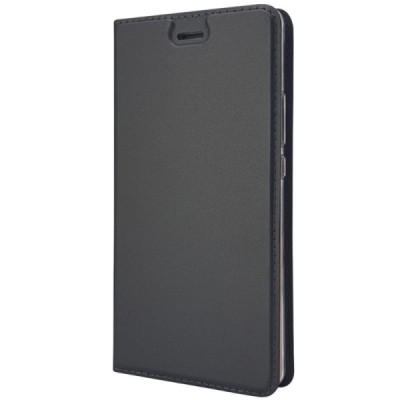 Huawei P9 Lite (Huawei Ascend P9 Lite, Huawei G9 Lite) „Dux Ducis“ Skin sērijas melns ādas atvērams maciņš / Vacins.lv