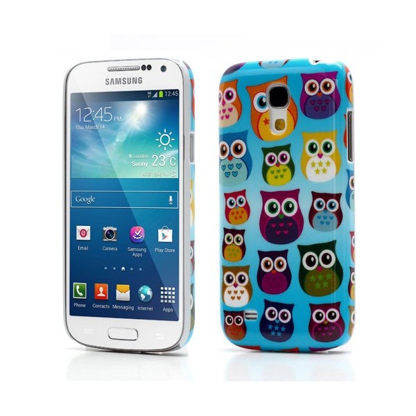 Animuotas dėklas - Pelėdžiukai, mėtinis (Galaxy S4 mini)