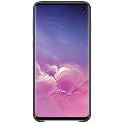 Samsung Galaxy S10 (G973) Leather Cover melns ādas apvalks / Vacins.lv
