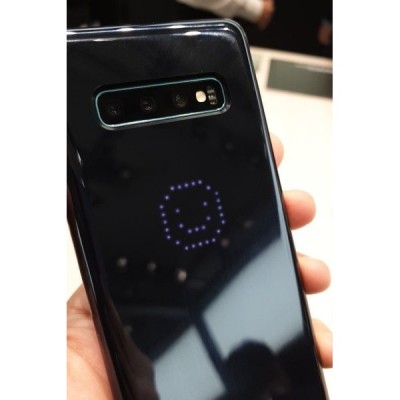 Samsung Galaxy S10 (G973) Led Cover juodas plastikinis dėklas / Priedai.lt