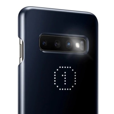 Samsung Galaxy S10 (G973) Led Cover juodas plastikinis dėklas / Priedai.lt