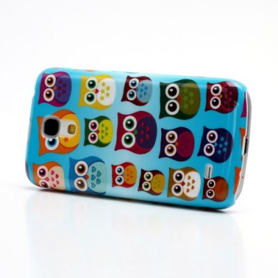 Samsung Galaxy S4 Mini dėklas - Pelėdžiukai, mėtinis / Priedai.lt