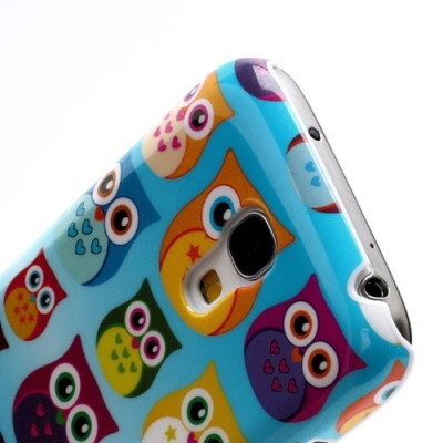 Samsung Galaxy S4 Mini dėklas - Pelėdžiukai, mėtinis / Priedai.lt