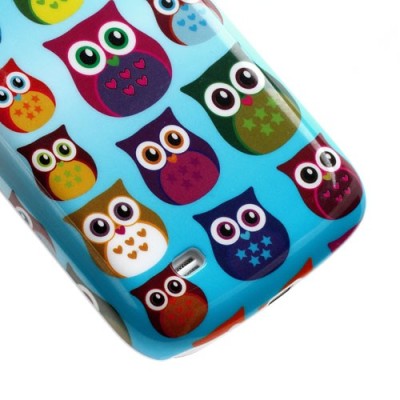 Samsung Galaxy S4 Mini dėklas - Pelėdžiukai, mėtinis / Priedai.lt