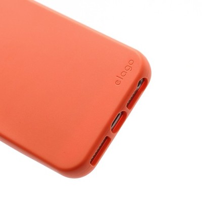 Oranžinis „Elago“ kieto silikono Apple iPhone SE (5, 5s) dėklas / Priedai.lt