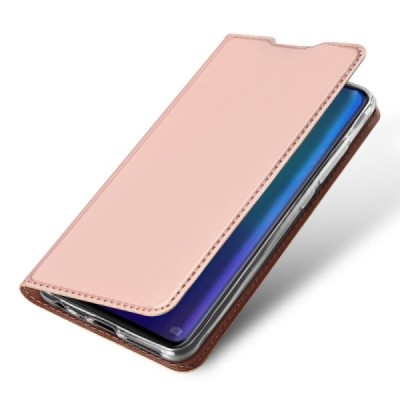 Huawei P30 „Dux Ducis“ Skin sērijas rozs ādas atvērams maciņš / Vacins.lv