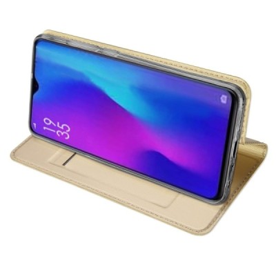 Huawei P30 „Dux Ducis“ Skin sērijas zelta ādas atvērams maciņš / Vacins.lv