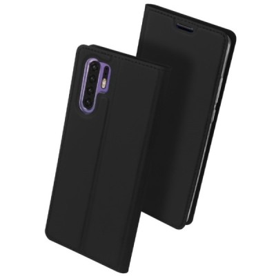 „Dux Ducis“ Skin serijos Huawei P30 Pro juodas odinis atverčiamas dėklas / Priedai.lt