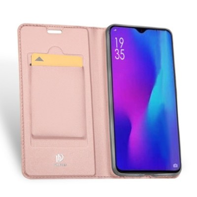 Huawei P30 Pro „Dux Ducis“ Skin sērijas rozs ādas atvērams maciņš / Vacins.lv