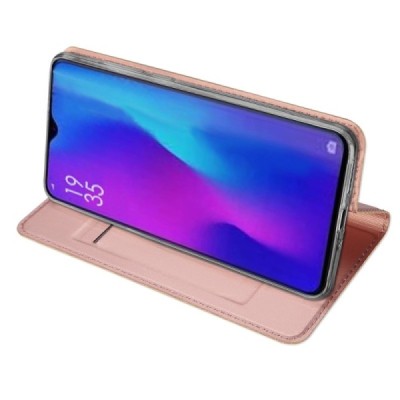 Huawei P30 Pro „Dux Ducis“ Skin sērijas rozs ādas atvērams maciņš / Vacins.lv