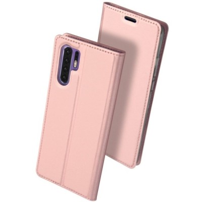 Huawei P30 Pro „Dux Ducis“ Skin sērijas rozs ādas atvērams maciņš / Vacins.lv