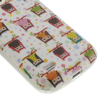 Samsung Galaxy S4 Mini dėklas - Pelėdžiukai, baltas / Priedai.lt