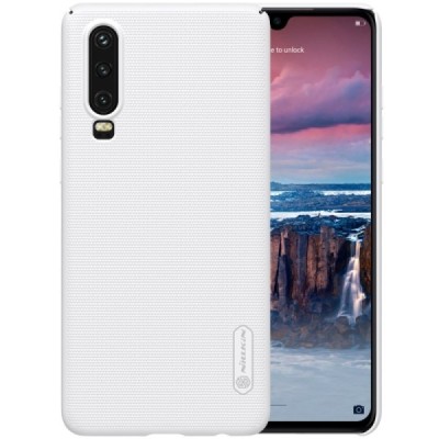 Nillkin Frosted Shield Huawei P30 balts plastmasas futrālis / Vacins.lv