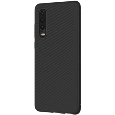 Huawei P30 „Lenuo“ cieta silikona (TPU) melns apvalks / vacins.lv