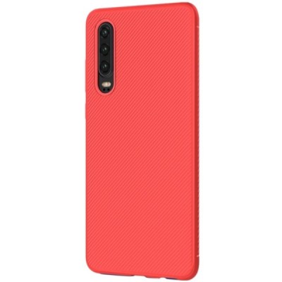 Huawei P30 „Lenuo“ kieto silikono TPU raudonas dėklas - nugarėlė / Priedai.lt