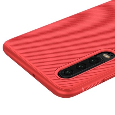 Huawei P30 „Lenuo“ kieto silikono TPU raudonas dėklas - nugarėlė / Priedai.lt