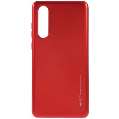 Huawei P30 Mercury sarkans cieta silikona (TPU) apvalks / vacins.lv